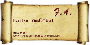 Faller Amábel névjegykártya